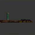 Collection of Various Objects Including Green Cylinder Circular Rings Wooden Blocks and Small Cards