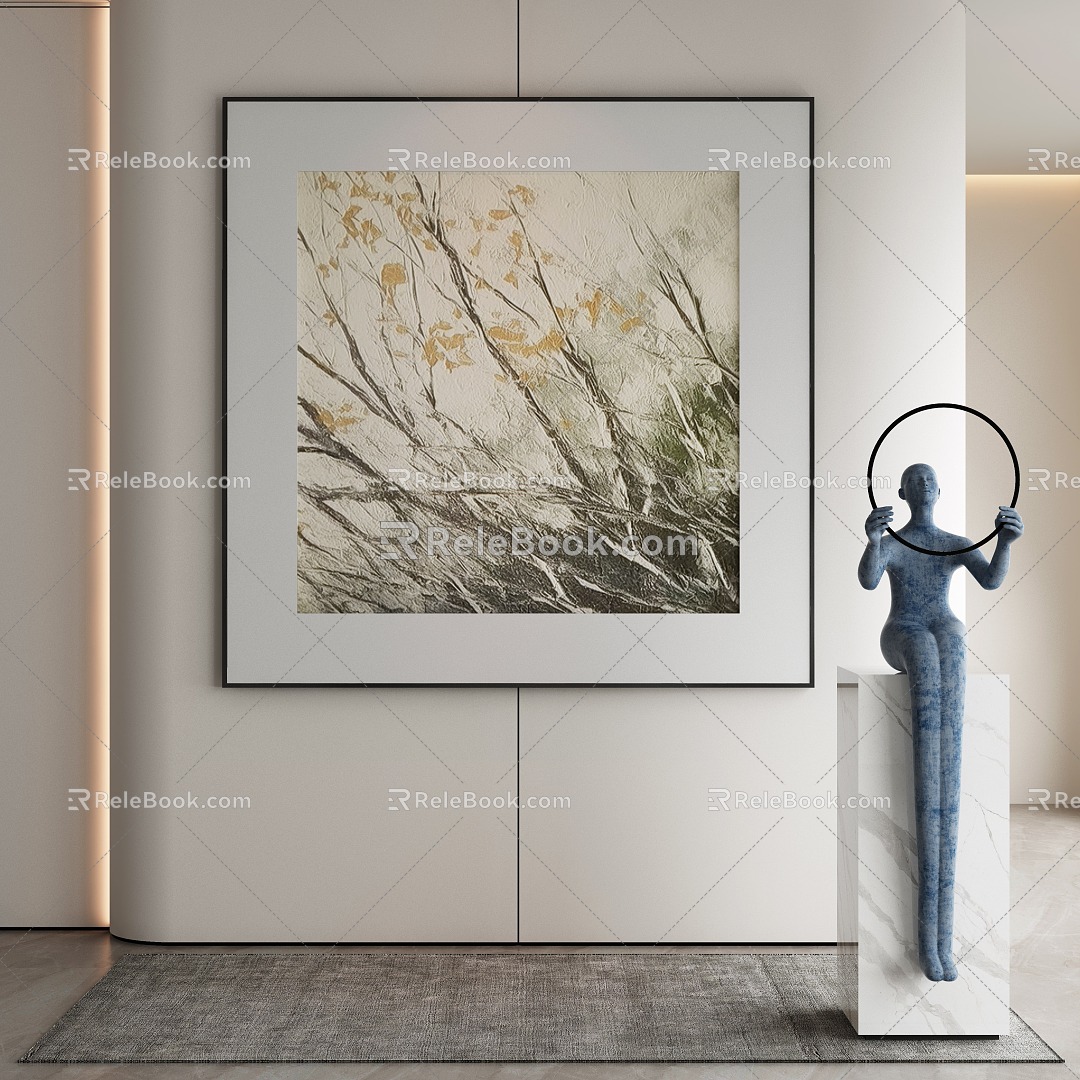 modern decorative painting 3d model