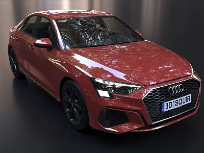 Red Audi Sedan Modern Exterior Design With Shiny Body And Black Wheels 3d model Red Audi Sedan Modern Exterior Design With Shiny Body And Black Wheels 3d model