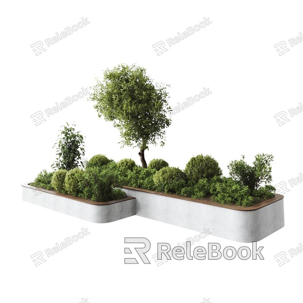 Small landscape of gardening model