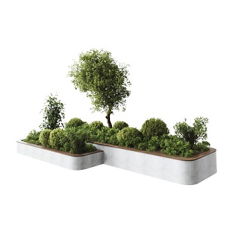 Small landscape of gardening 3d model