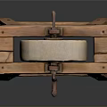 Traditional Manual Household Stone Mill with Wooden Stand Grinding Wheel and Handle