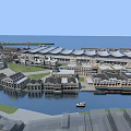 Ancient Architecture Complex With Riverfront Traditional Buildings And Scenic Green Spaces