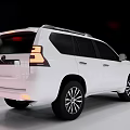 White SUV Car Side Rear View With Black Alloy Wheels Roof Rail And Modern Design