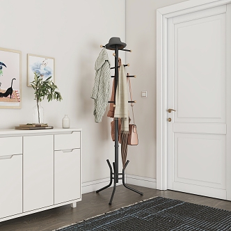 Modern coat rack 3d model