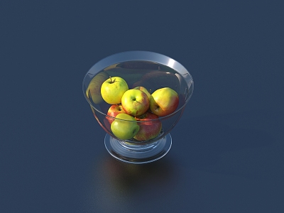 Apple Fruit Plate 3d model