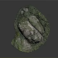 Garden Landscape with Natural Rock Formation Lush Green Vegetation and Layered Textures