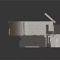Detailed Traditional Curved Wooden Building Model With Cross Supports And Components