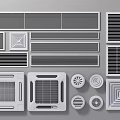 Various Air Conditioner Vents with Different Shapes and Designs for Home Interior