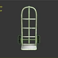 White Metal Frame Hand Truck With Two Wheels And Reflective Surface