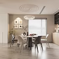 Modern Living Dining Room Interior With Neutral Tones Sofa Coffee Table And Display Shelves