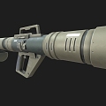 Bazooka Sci-fi Fire Cyberpunk Rocket Grenade Launcher RPG Air-to-Air Missile Low Face Number Low Model Simple Model Game Movie Level 3d model