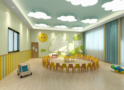 Modern Kindergarten 3d model