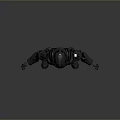 Gray Armored Mechanical Robot Figure With Detailed Joints And Sci Fi Design