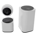White And Black Modern Washing Machines With Control Panel And Compact Sizes