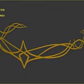 Elegant Golden Crown Headpiece With Intricate Wire Design And Metallic Shine