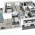 Modern Office Interior Design With Open Layout Staircase And Lounge Furniture