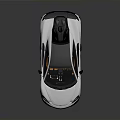 White McLaren Sports Car With Black Roof Orange Interior Black Wheels And Rear Spoiler