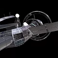 Futuristic Space Station Structure With Transparent Modules Antennas And Solar Panels 3d model