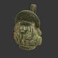 Ancient Stone Sculpture With Human Figure Design And Intricate Carved Details