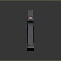 Modern Black Tactical Pistol With Green Indicator Red Accents And Project Jupiter Design