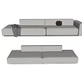 Modern Multiplayer Sofa Multiplayer Sofa Combination 3d model