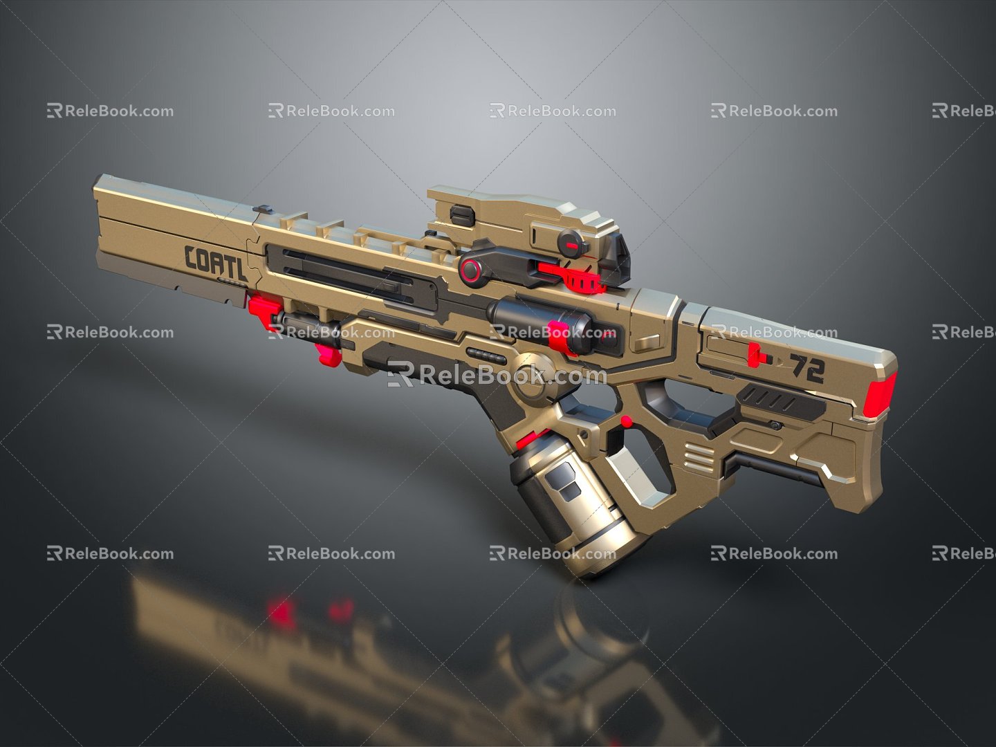 Modern Gun Sci-Fi Firearms Sci-Fi Game Gun Games Firearms Game Gun 3d model