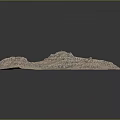 Natural Garden Landscape Design Featuring Mountainous Terrain And Detailed Textured Surface