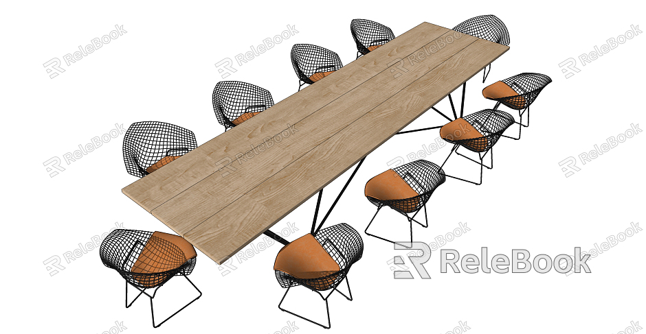 Industrial LOFT Conference Table and Chair model