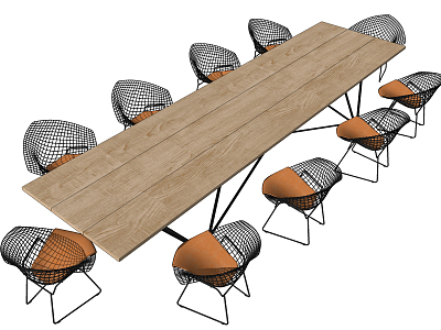 Industrial LOFT Conference Table and Chair model