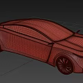Silver Sports Car With Sleek Body Design And Unique Wheel Rims In Modern Futuristic Style