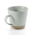 Light Gray Ceramic Mug With Beige Base Subtle Texture And Simple Modern Design