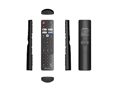 TV Remote Control Components Showcase In Different Sections 3d model