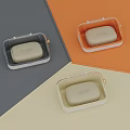 Modern Bathroom Soap Dishes With Transparent Lids And Colorful Bases