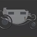 Retro Vintage Car Model Featuring Gray Body Red Accents And Classic Wheels