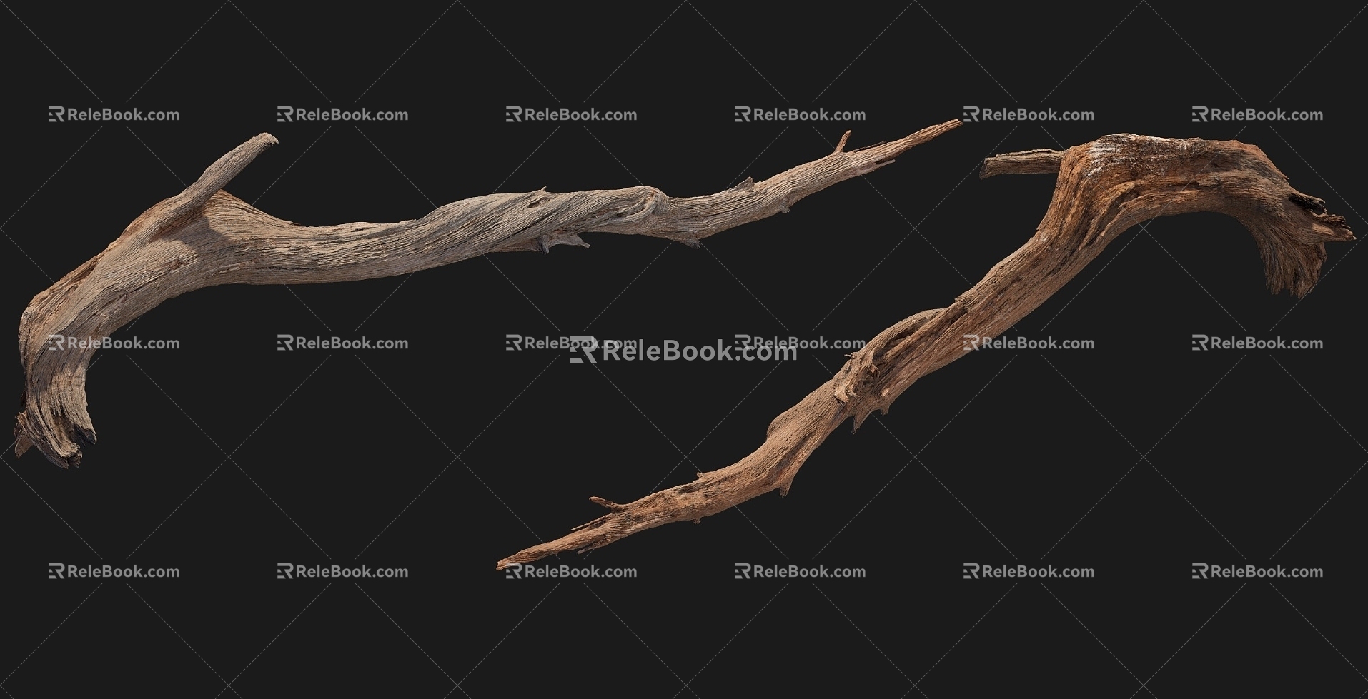 Branches Forest Trees Realistic Branches Games Forest Branches Big Mountain Fallen Trees Riverside Fallen Branches Trees Realistic Tree Stump 3d model