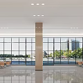 Front Desk Lobby Reception Hall Hotel Lobby Office Lobby Company Lobby 3d model