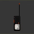 Tactical Self Defense Weapon with Black Body Red Antenna and Digital Display Screen