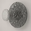 Two Circular Gray Toned Wall Decor With Textured Matte Finish Surfaces