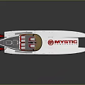 Mystic White And Red High Performance Yacht With Racing Seats And Sleek Hull Design