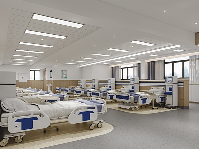 Modern ward Medical ward Treatment area 3d model