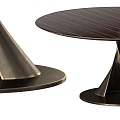 Rugiano solid wood metal dining table 3d model