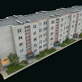 Multi Storey Residential Building Exterior With Light Colored Facade And Balconies