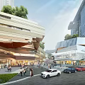 super high-rise complex commercial 3d model