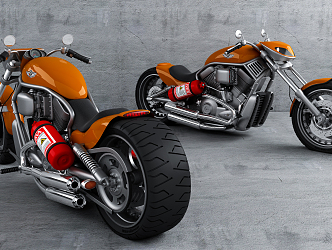 Modern Motorcycle 3d model