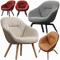 Modern Comfortable Upholstered Accent Chairs In Various Colors With Fabric Leather And Wooden Legs