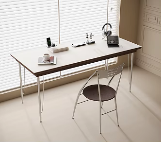 Modern Desk Chair Desk Single Chair Dining Chair 3d model