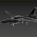 Gray Fighter Jet With Open Canopy Pilot Seat Landing Gear Down Against Blue Background