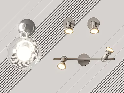 Modern Downlights and Spotlights with Sleek Design for Home Interior Lighting 3d model