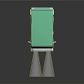 Cute Teal And White Camper Van 3D Model With Roof Windows And Compact Design